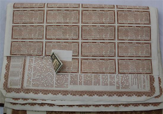 Fourteen Chinese Government £20 Gold Loan Bonds of 1913 and a similar £100 Gold Loan Bond Certificate